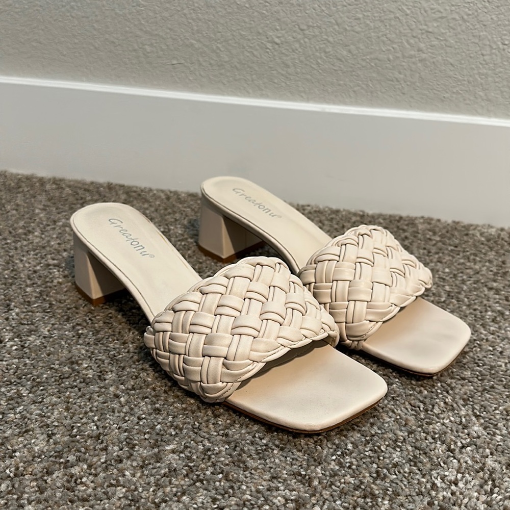 Women’s Braided Sandal With Block Heel | Dressy Shoe